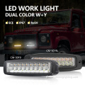 Ungrouped Wholesale Dual Color Truck Work Light 12V 24V 18W Led Car Lamp Universal Car Driving Work Light Supplier